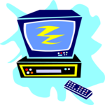 Television & VCR 2 Clip Art