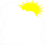 Sun & Clouds Frame 2 Clip Art