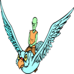 Elf Riding Bird 1