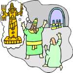 Daniel & Statue Clip Art