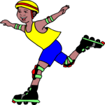 In-Line Skating 31 Clip Art