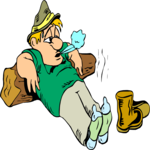 Hiker Resting