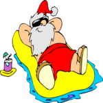 Santa Sunbathing 2