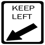 Keep Left 1 Clip Art