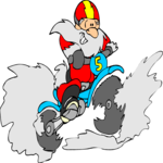Santa on Motorcycle 1