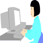 Woman at Computer 03