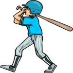 Boy Playing Baseball 2 Clip Art