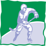 Ice Hockey - Player 07 Clip Art