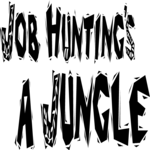 Job Hunting's a Jungle Clip Art