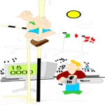 T & F - Pole Vaulter 01 Clip Art