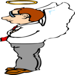 Angel in Suit Clip Art