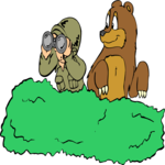 Soldier & Bear 2 Clip Art