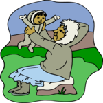 Eskimo Girl & Grandmother