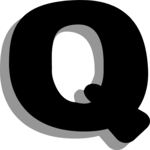 Shadow Q Clip Art