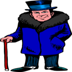 Man with Cane 1 Clip Art