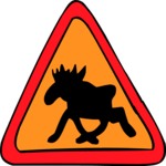 Moose Crossing Clip Art