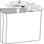 Bag of Gifts Frame Clip Art