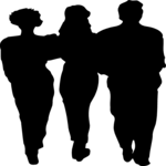 Friends Walking 1 Clip Art