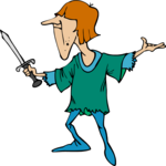 Man with Sword 05 Clip Art