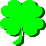 Four Leaf Clover 01 Clip Art