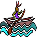 Canoe - Abstract Clip Art