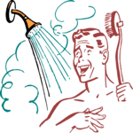 Showering 3 Clip Art