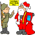 Santa with Soldier