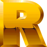 Gold  Condensed R Clip Art