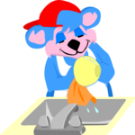 Washing Dishes - Bear