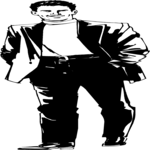 Man in Sportcoat 1 Clip Art