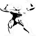 Body Builder - Male 01 Clip Art