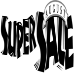 Super August Sale Clip Art