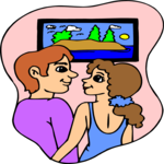Couple at Museum Clip Art