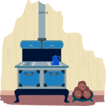 Stove - Woodburning Clip Art