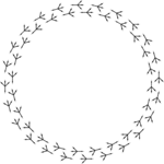 Footprint Frame 3 Clip Art