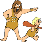 Giving Orders - Caveman Clip Art