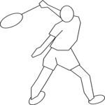 Tennis - Player 24 Clip Art