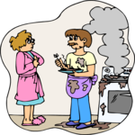 Man Cooking  Clip Art