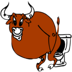 Bull - Potty 2 Clip Art
