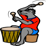 Drummer - Bear 3 Clip Art