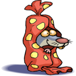 Mouse Hiding in Sack Clip Art