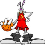 Basketball - Rabbit 2 Clip Art
