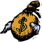 Money Flying 2 Clip Art