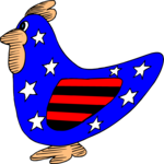 Rooster - Patriotic Clip Art