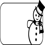 Snowman Frame 2 Clip Art