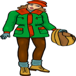 Woman in Jacket 4 Clip Art