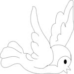 Bird Flying 03 Clip Art