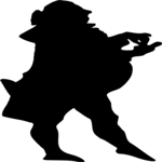 Silhouettes, Man Holding Snuff