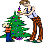 Decorating Tree 5 Clip Art