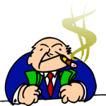 Greedy Man 1 Clip Art